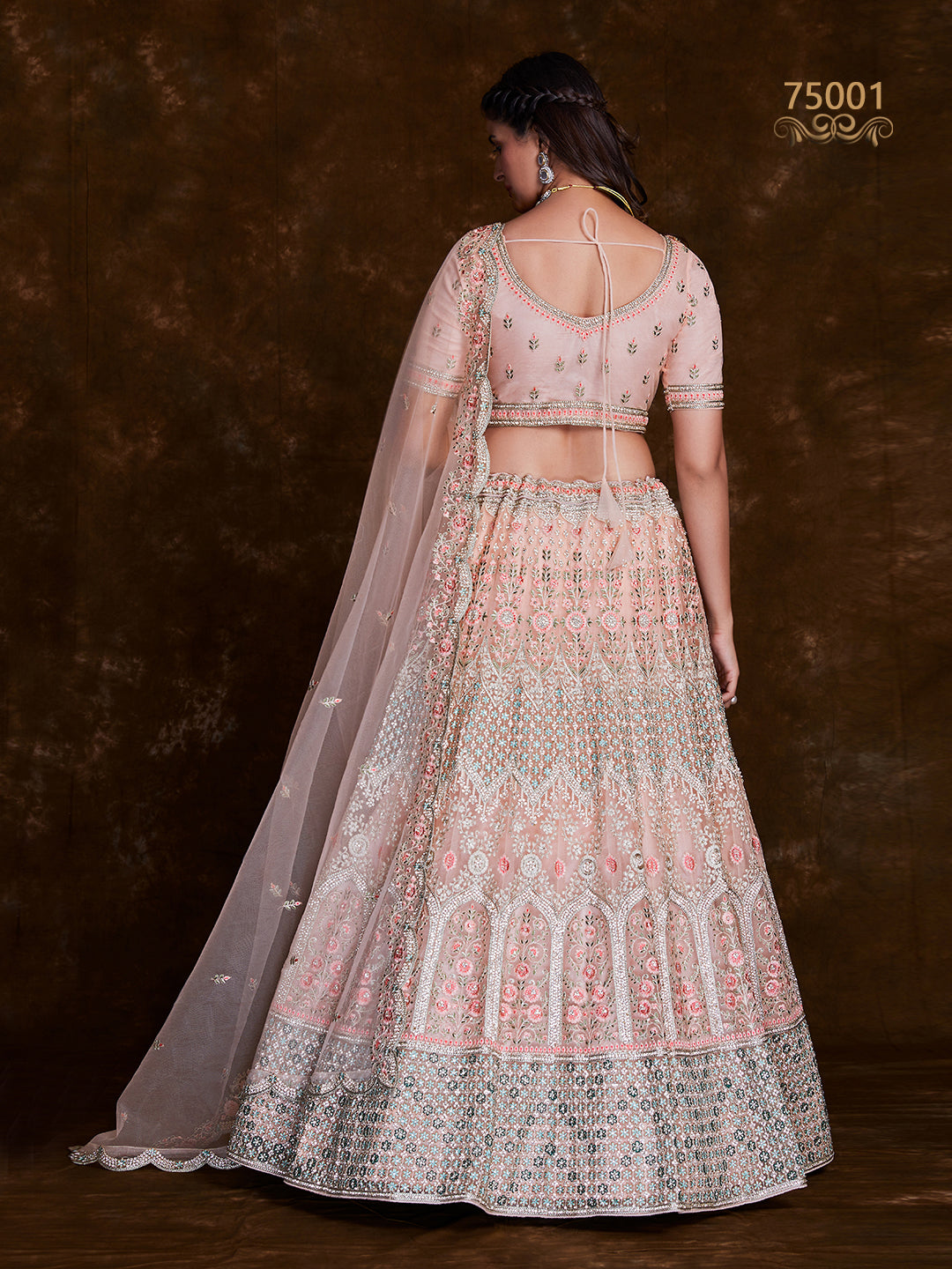 Embroidered Soft Net Bridesmaid Lehenga Choli | Art Silk Wedding Wear