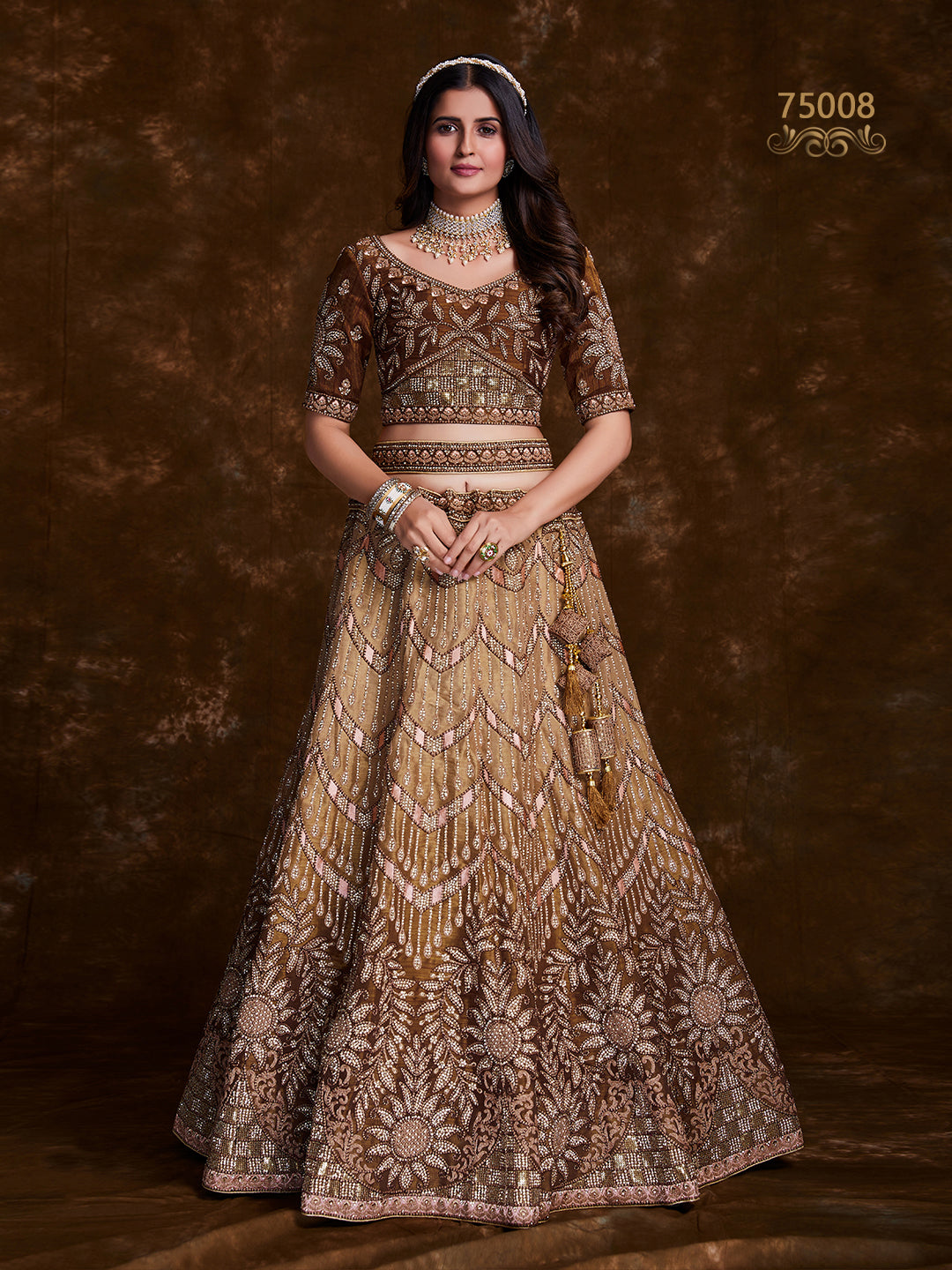 Stunning Art Silk Lehenga Choli | Embellished Choli & Net Dupatta