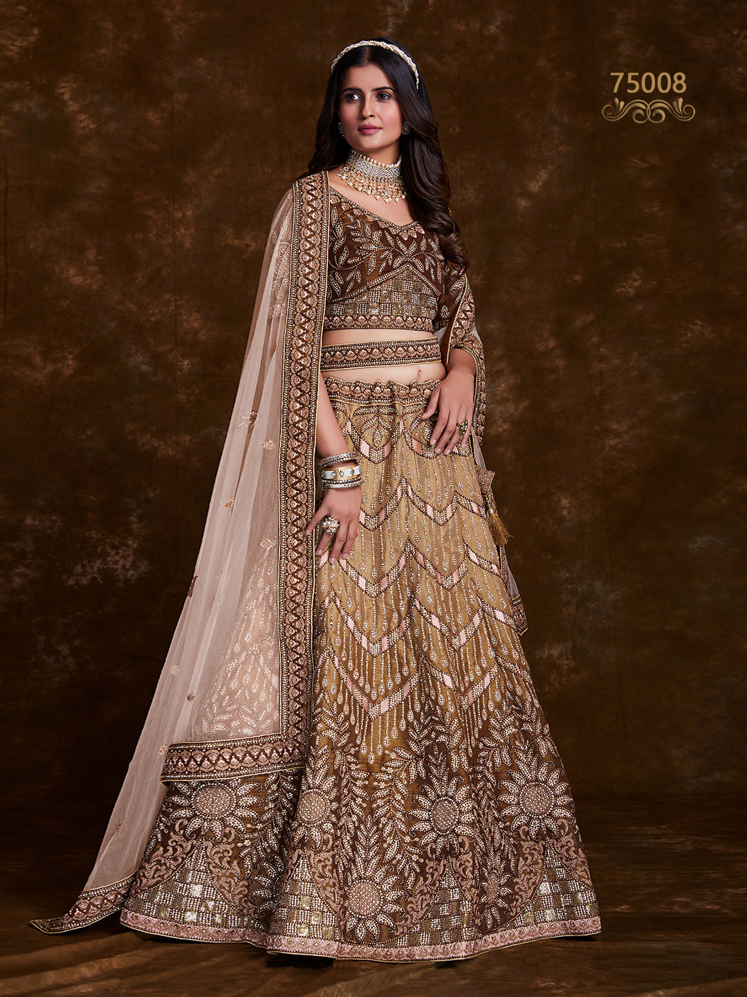 Stunning Art Silk Lehenga Choli | Embellished Choli & Net Dupatta