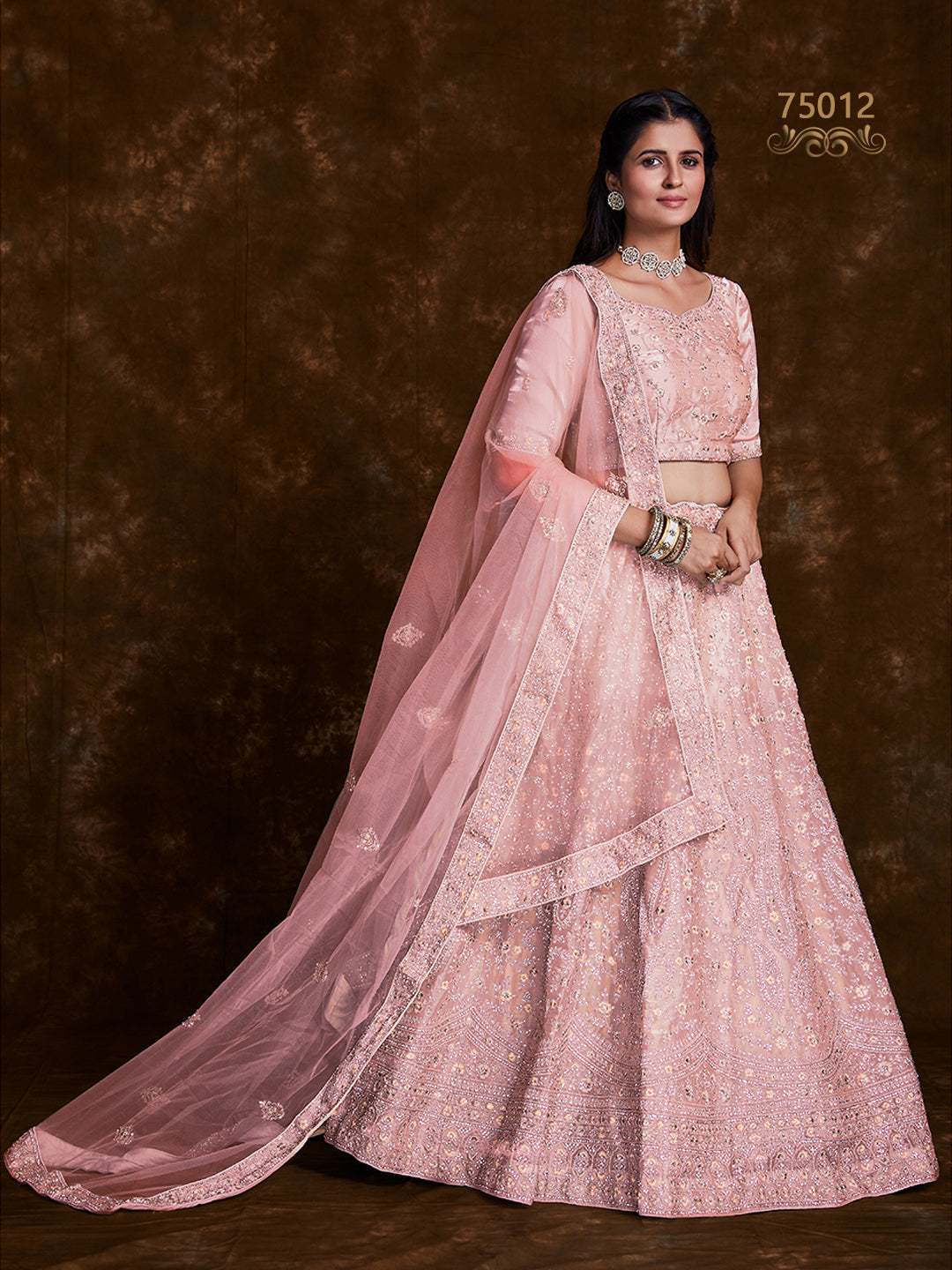 Elegant Organza Lehenga Choli | Thread & Zari Work for Special Occasions