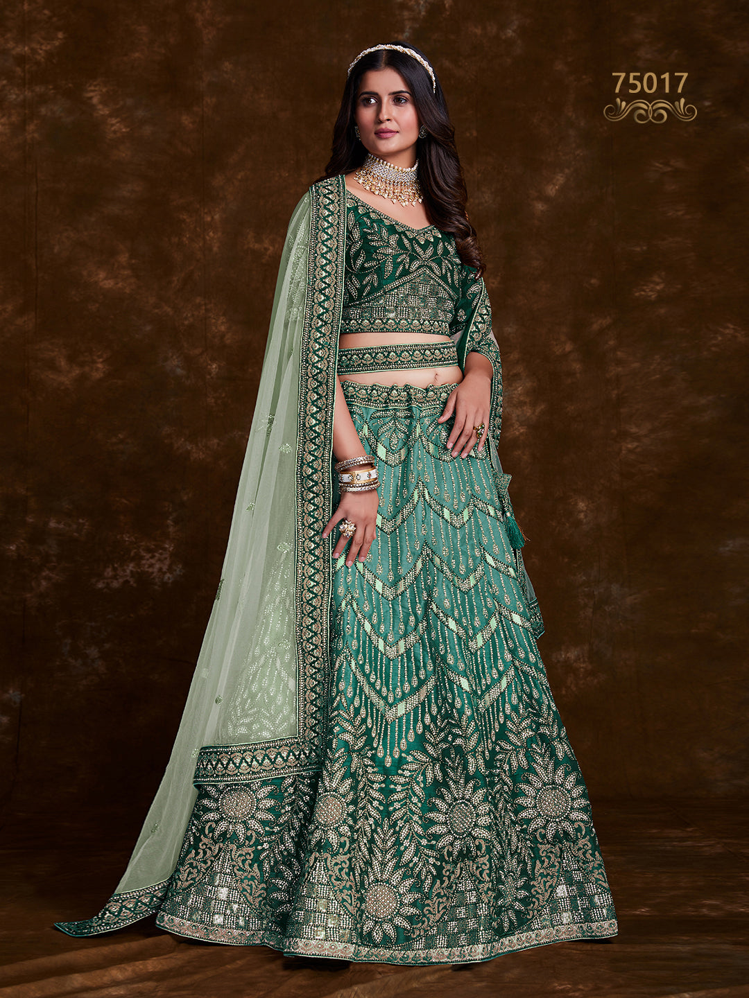 Stunning Art Silk Lehenga Choli | Embellished Choli & Net Dupatta