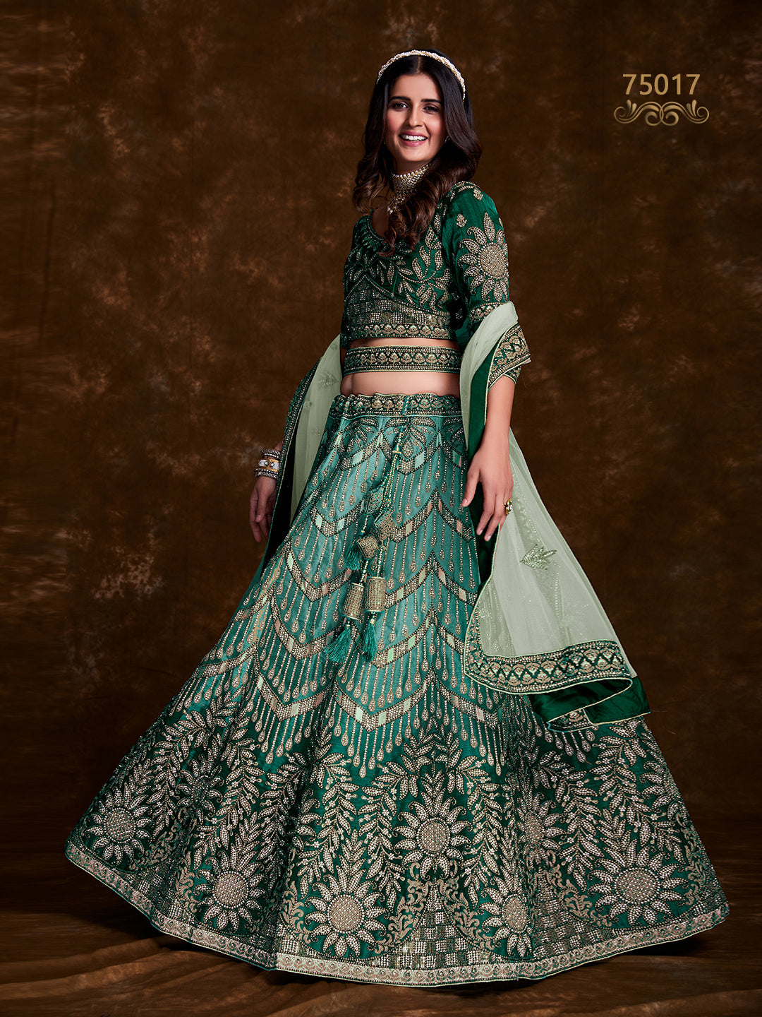 Stunning Art Silk Lehenga Choli | Embellished Choli & Net Dupatta