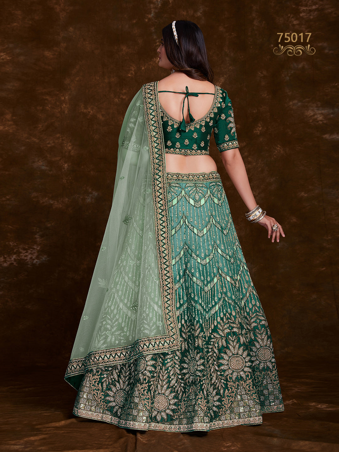 Stunning Art Silk Lehenga Choli | Embellished Choli & Net Dupatta