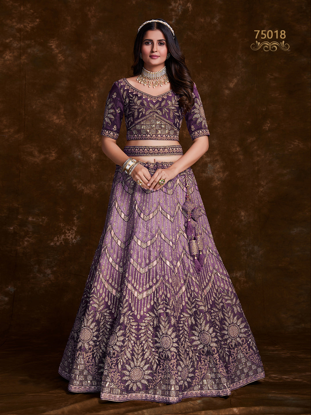 Stunning Art Silk Lehenga Choli | Embellished Choli & Net Dupatta