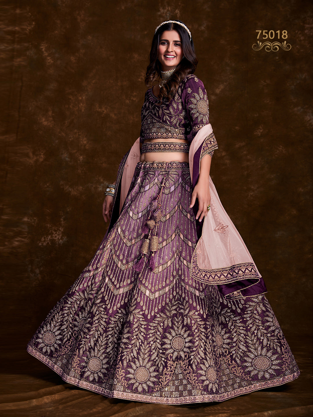 Stunning Art Silk Lehenga Choli | Embellished Choli & Net Dupatta