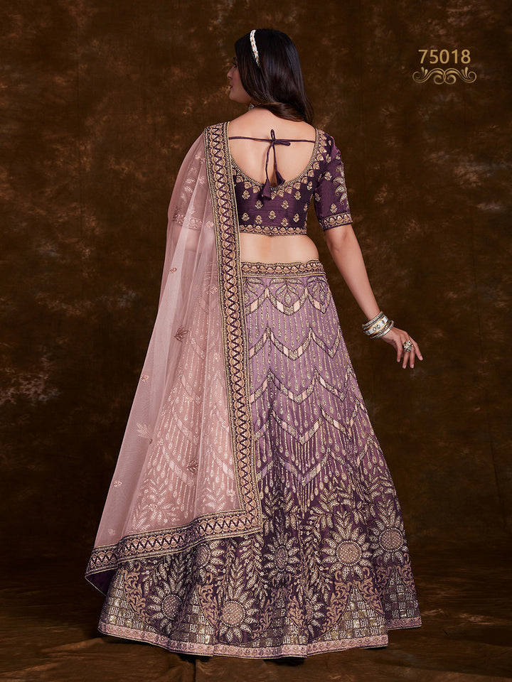 Stunning Art Silk Lehenga Choli | Embellished Choli & Net Dupatta