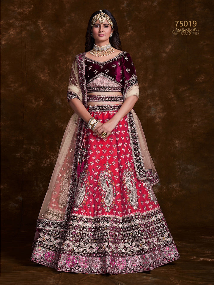 Premium Fancy Fabric Chaniya Choli | Exquisite Embroidery for Weddings