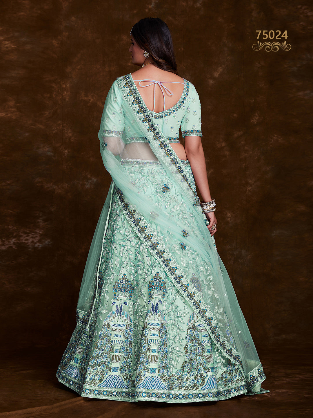 Net Lehenga Choli | Thread, Zari & Zarkan Work for Special Occasions