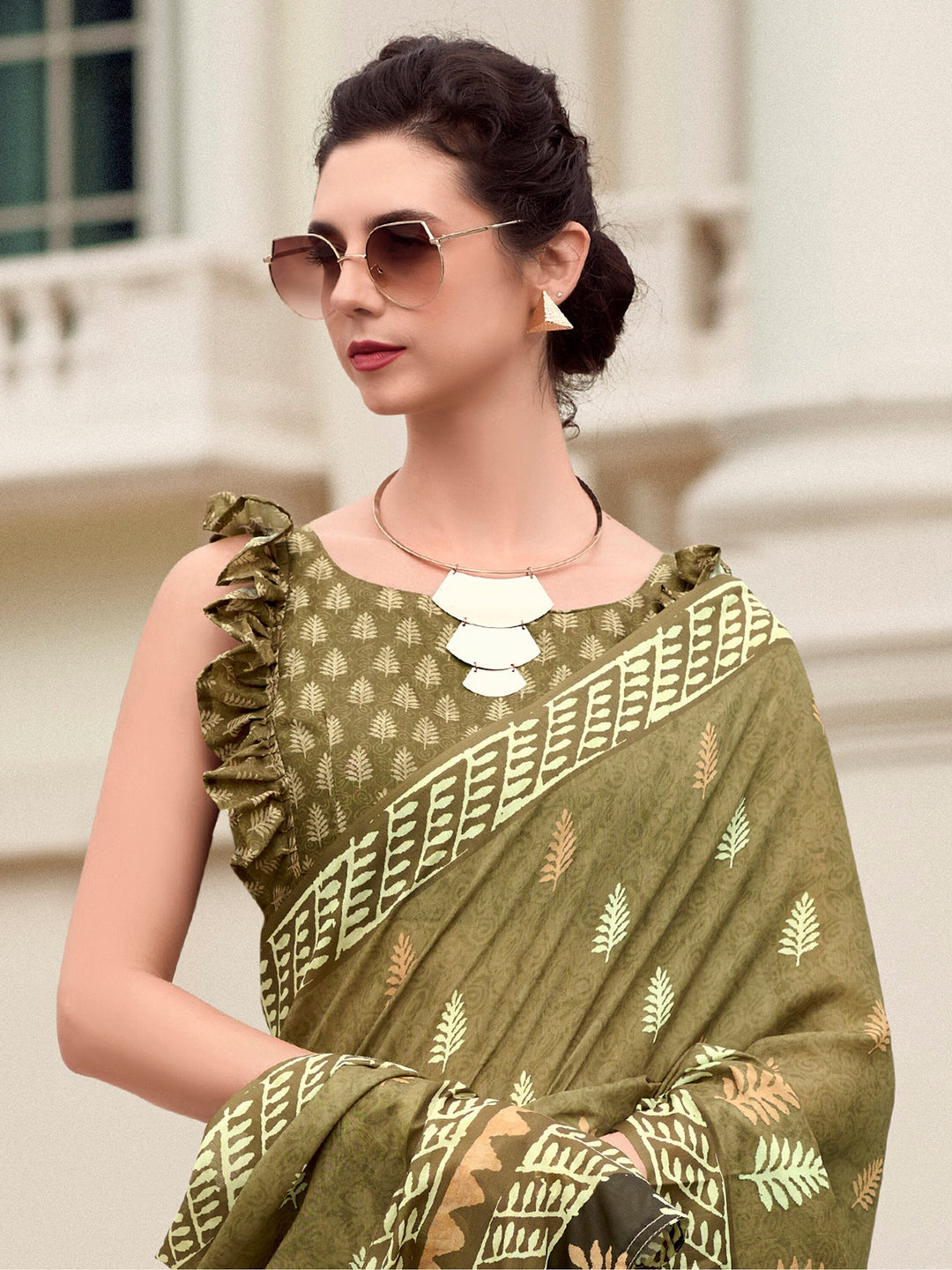 Vibrant color luxurious fabric exclusive attire crafted for elegance and style.