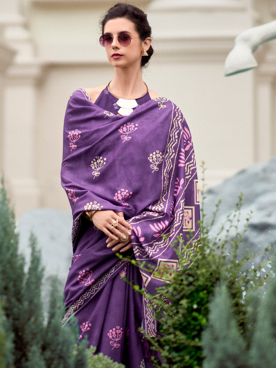 Vibrant color luxurious fabric exclusive attire crafted for elegance and style.