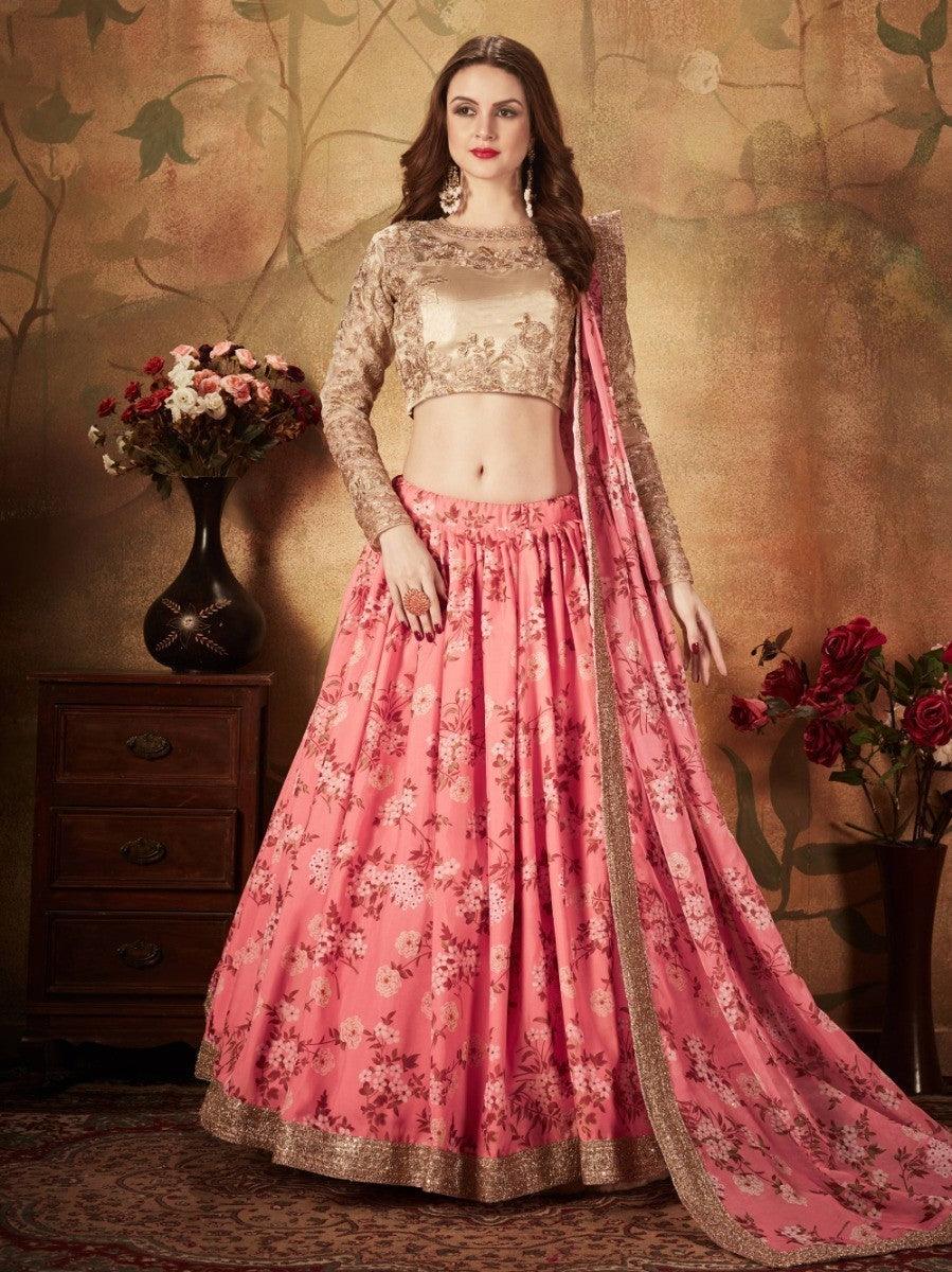 Sabyasachi Inspired Pink Lehenga | Bridal Lehenga Choli Set