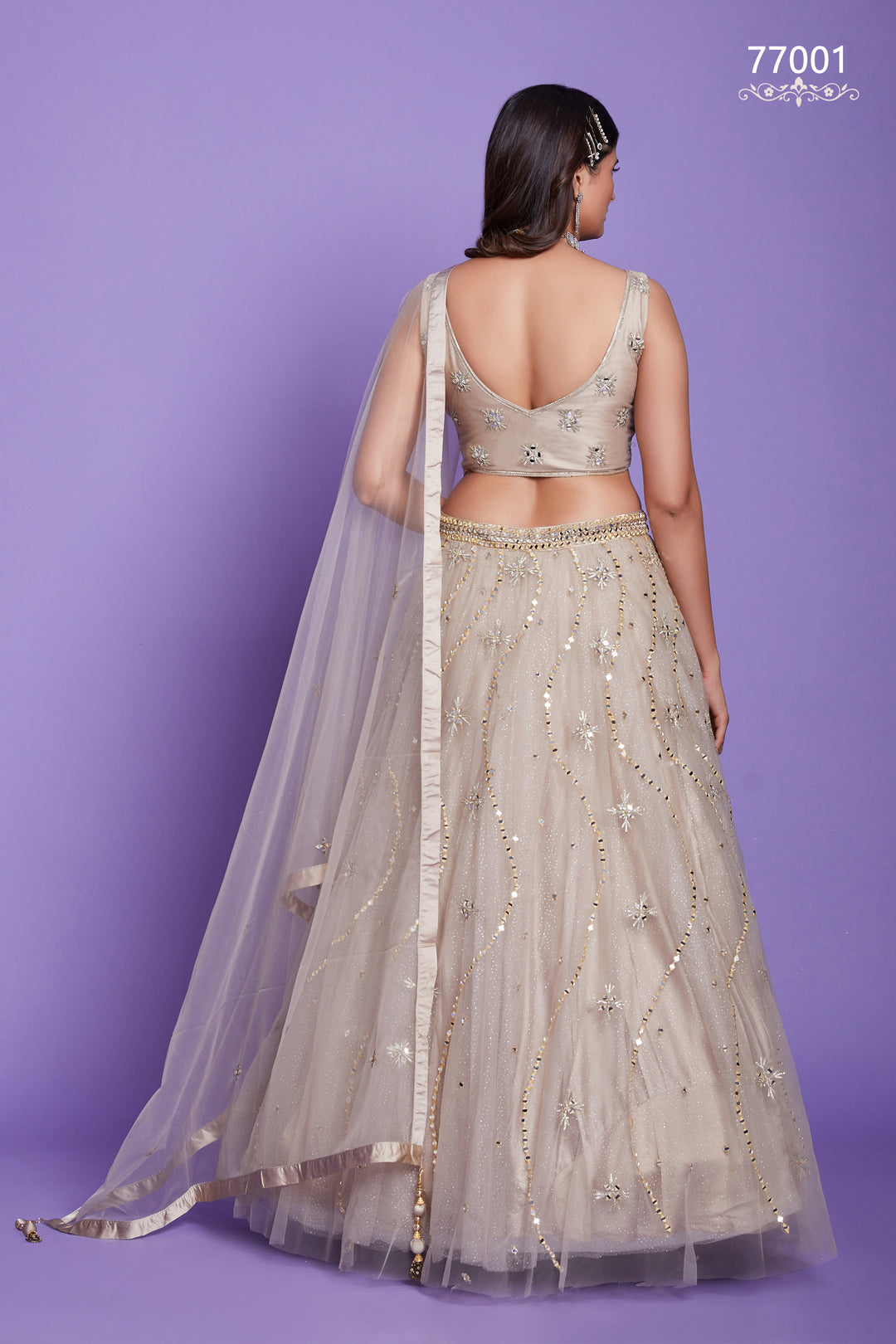 Soft Peach Net Lehenga | Bridal & Festive Wear Lehenga Choli Set