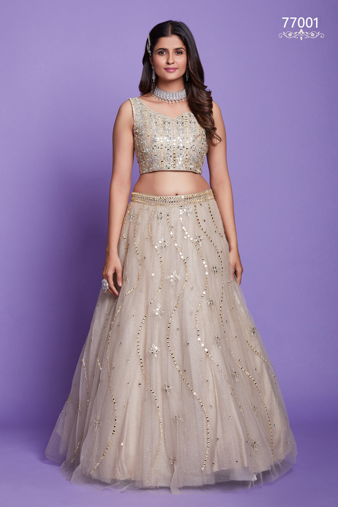 Soft Peach Net Lehenga | Bridal & Festive Wear Lehenga Choli Set