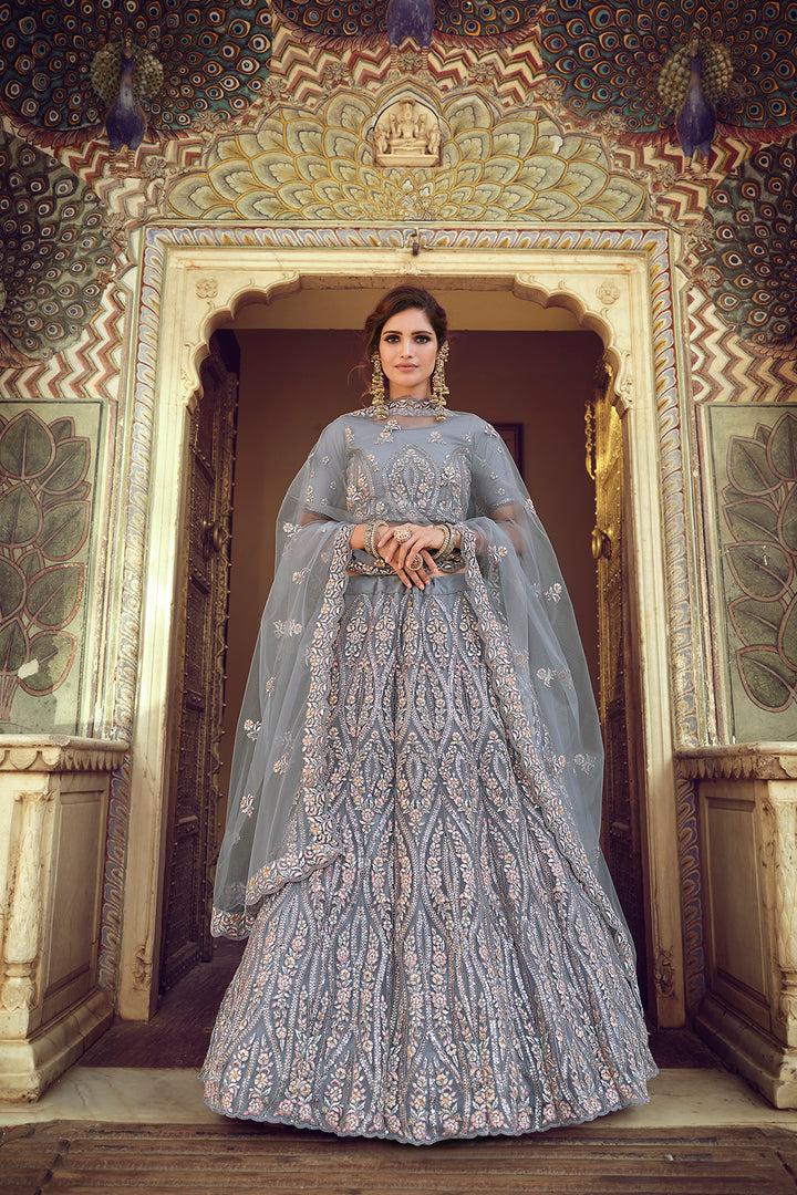 Grey Lehenga Choli | Party Wear & Wedding Lehenga