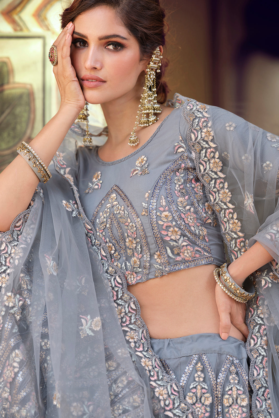 Grey Lehenga Choli | Party Wear & Wedding Lehenga