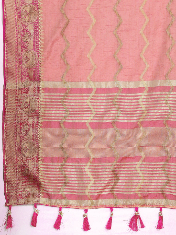 Dark-sea-green Katan silk saree with intricate zari weaving, ideal for cultural gatherings.