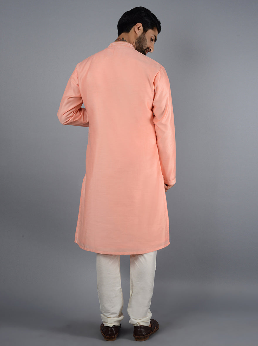 Comfortable peach kurta ideal for cultural events in the USA.