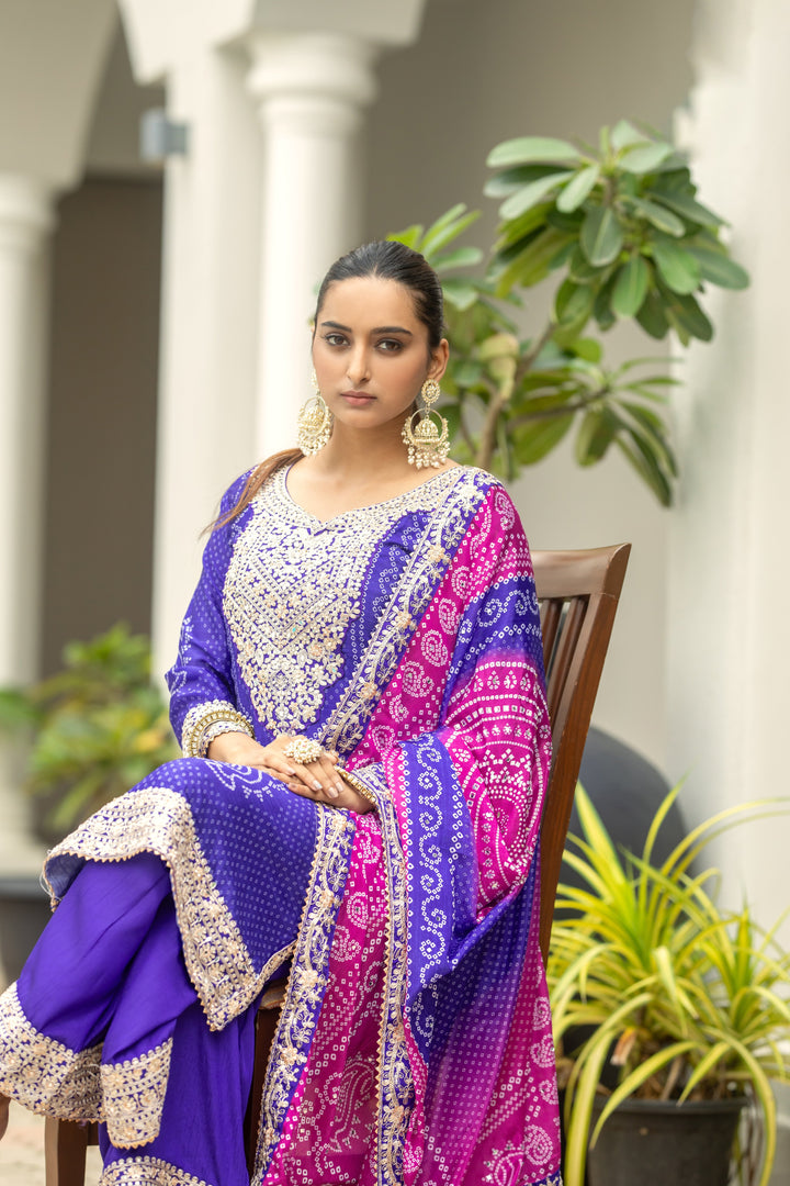 Chinon Fabric Palazzo for Women | Elegant & Comfortable Ethnic Wear