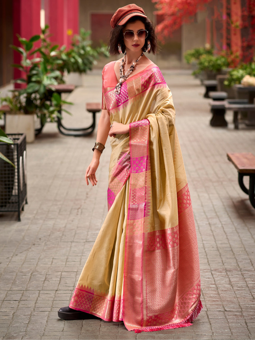 Vibrant color silk saree crafted for elegance and style.