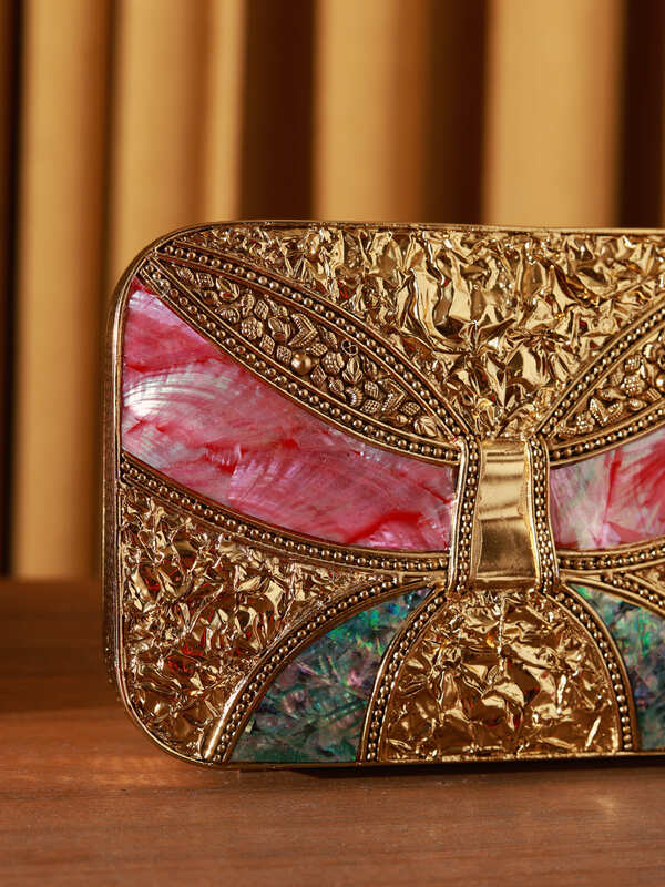 Naina Mother of Pearl Clutch | Elegant Designer Handbag for Events