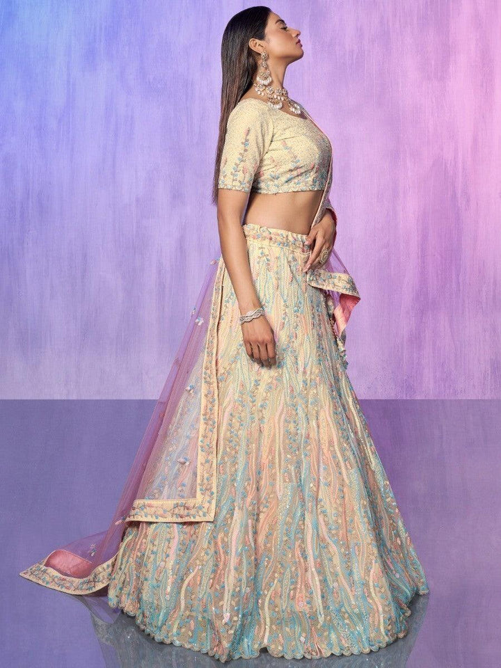 Indian Bridal Lehenga | Organza with Sequin Work for Wedding