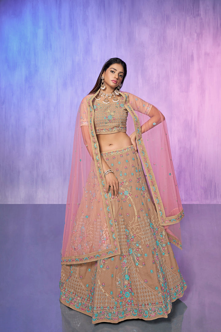 Mauve Embroidered Lehenga Choli | Perfect for Weddings & Parties