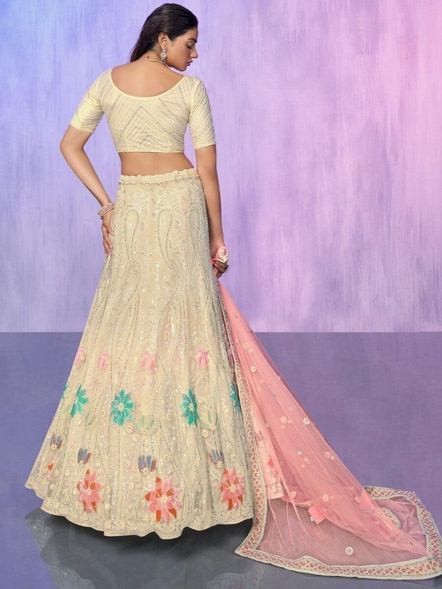 Customizable Off-White Lehenga Choli | Perfect for Weddings & Parties