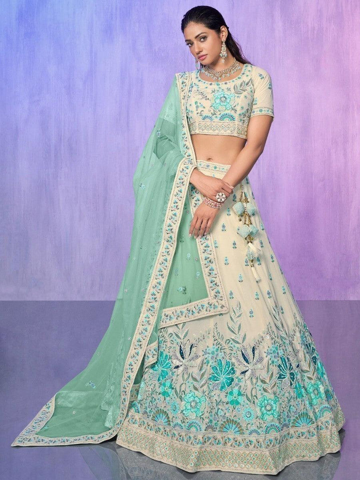 Wedding-Ready White Lehenga Choli | Custom Fit with Dupatta