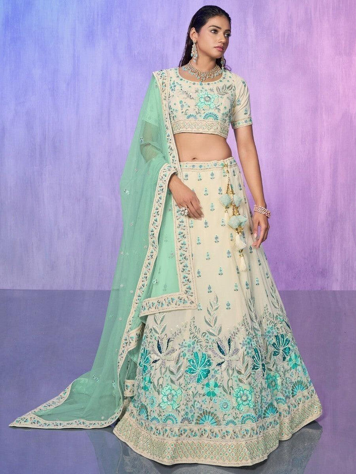 Wedding-Ready White Lehenga Choli | Custom Fit with Dupatta