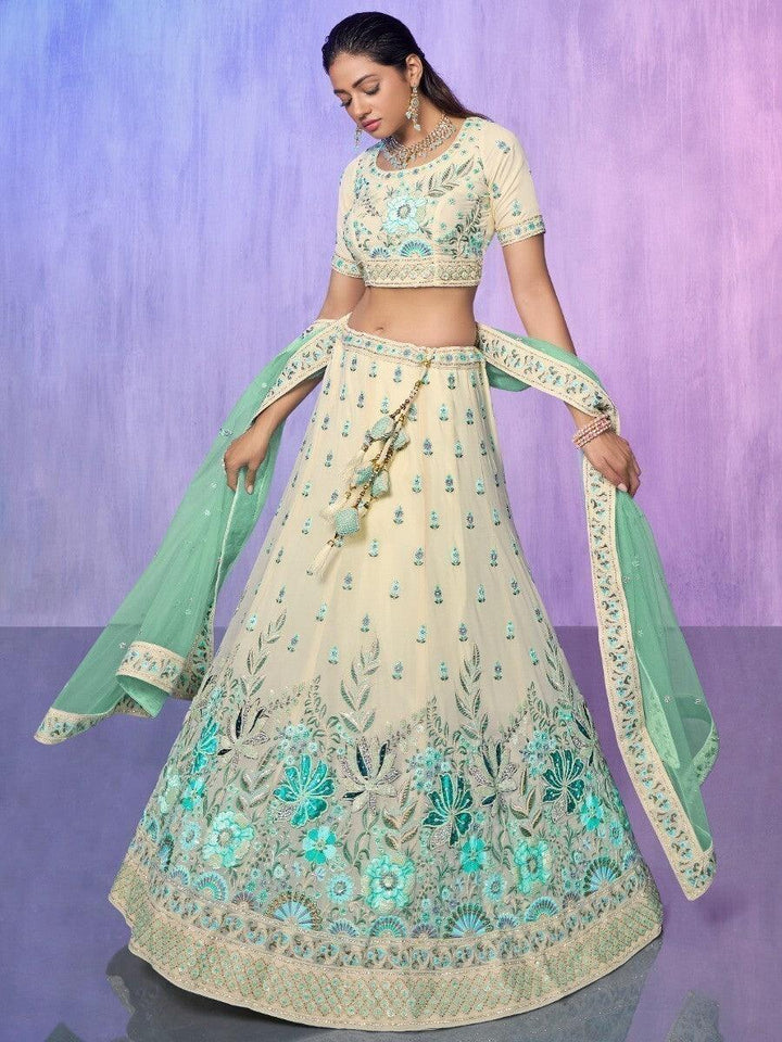 Wedding-Ready White Lehenga Choli | Custom Fit with Dupatta