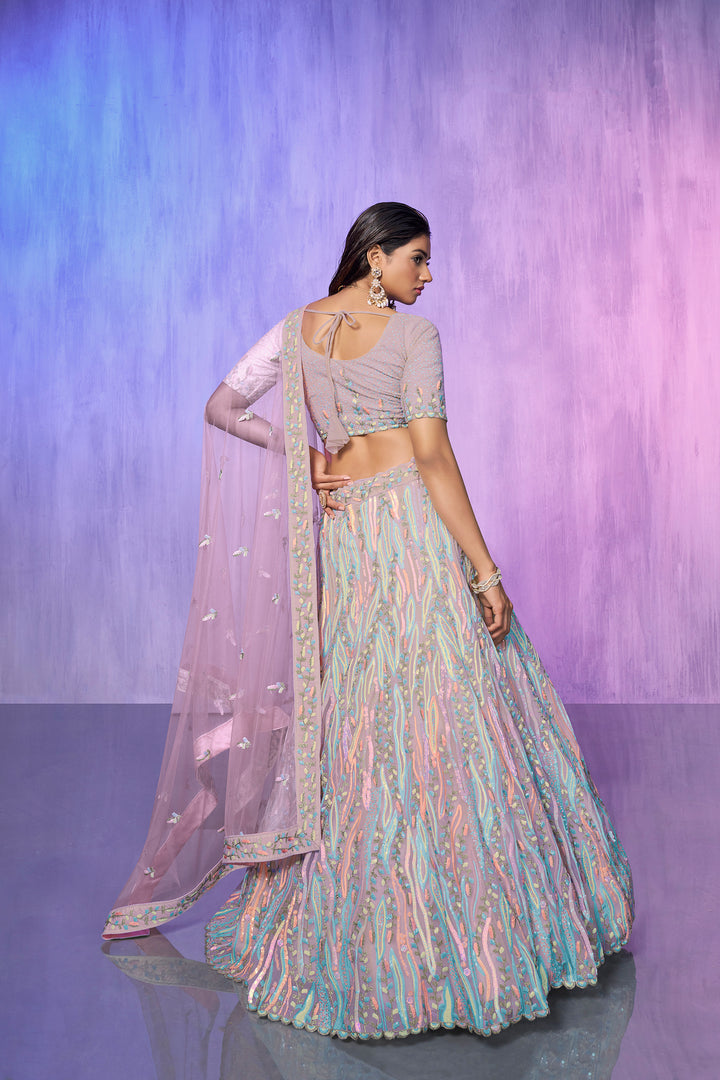 Embroidered Organza Lehenga | Pakistani Organza Lehenga for Women