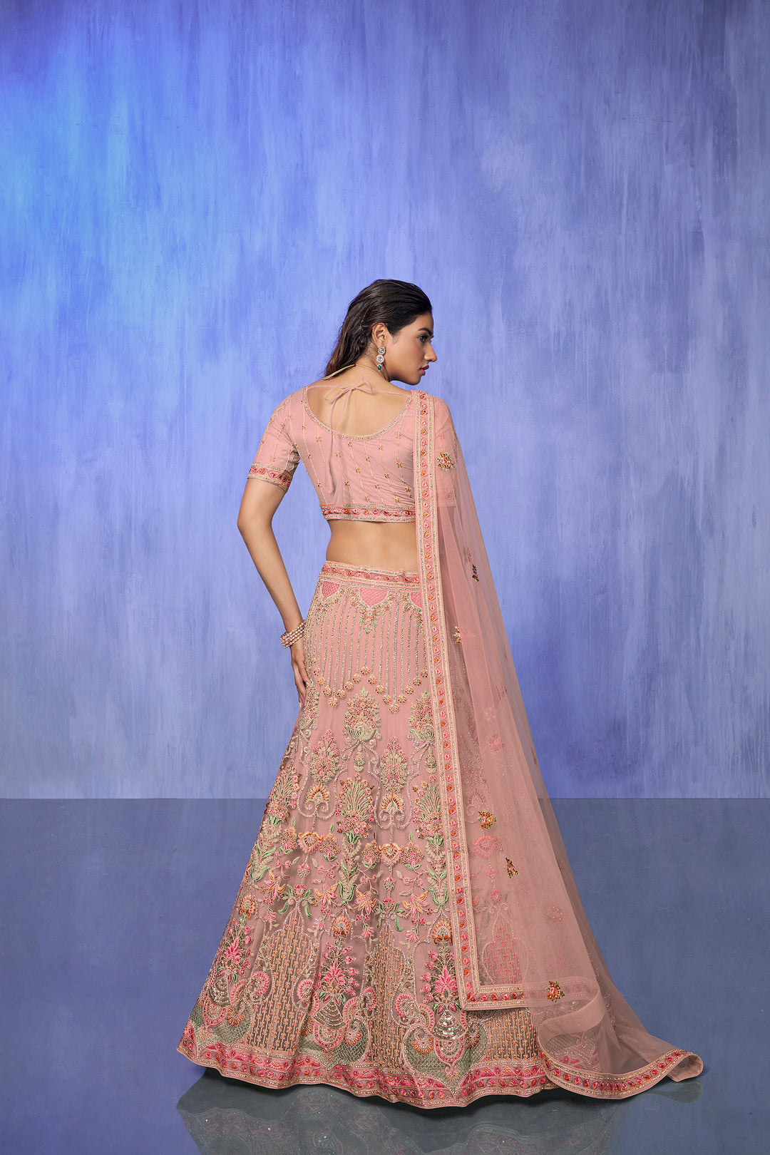 Wonderful Embroidered Net Wedding Lehenga Set | Party Wear Lehenga