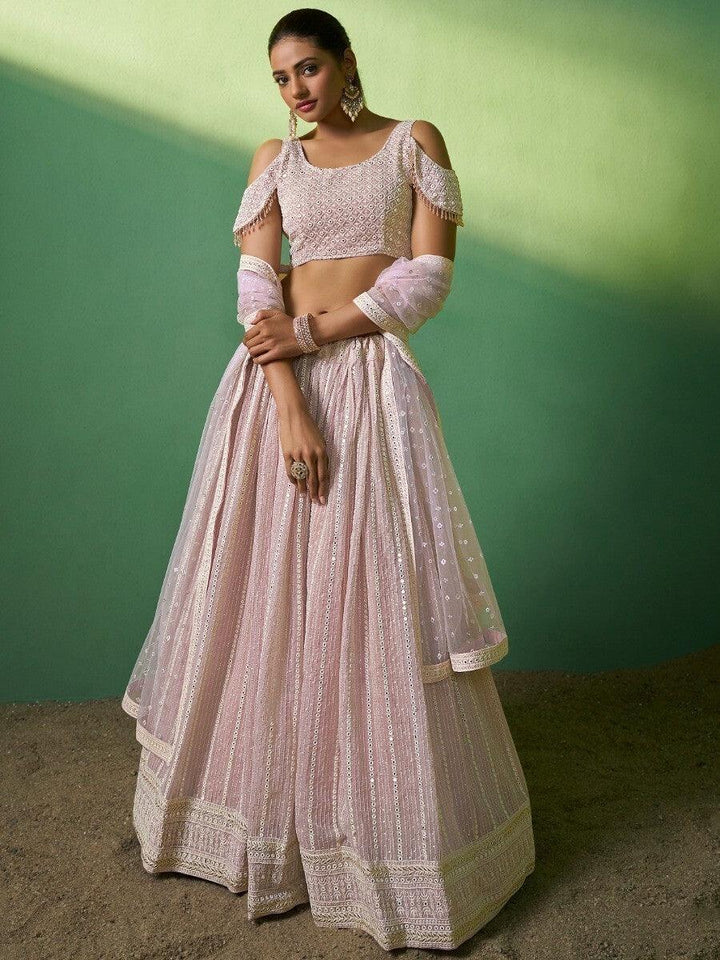 Exquisite Pink Sequins Lehenga Choli | Wedding, Engagement & Reception Dress