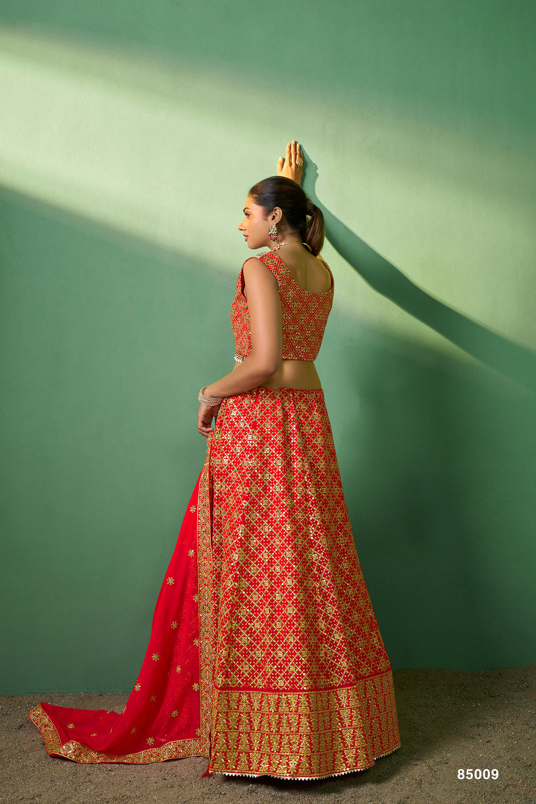 Bridal Lehenga Choli | Red Silk Lehenga for Weddings