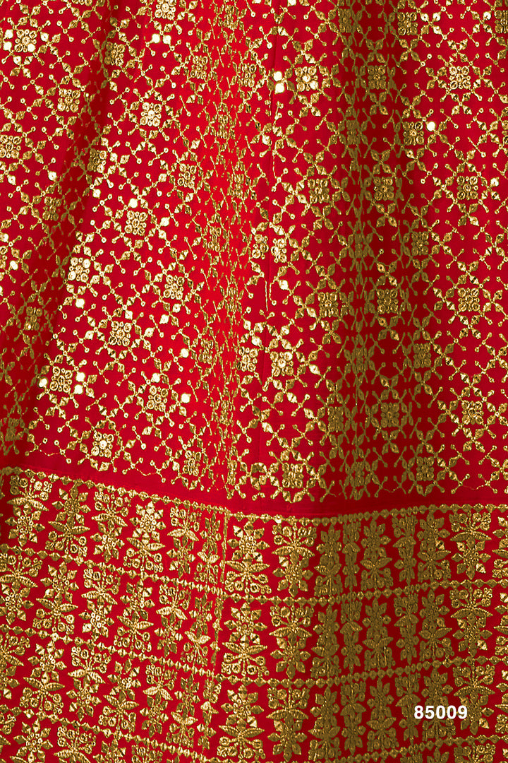 Bridal Lehenga Choli | Red Silk Lehenga for Weddings