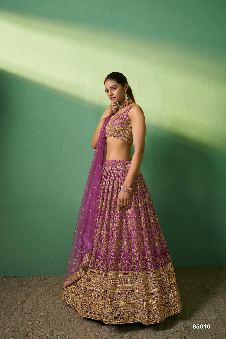 Lavender Lehenga Choli | Wedding & Party Wear Lehenga for Women