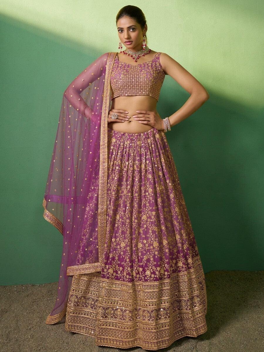 Spectacular Lavender Lehenga Choli with Dupatta | Bridesmaid's Dream Outfit