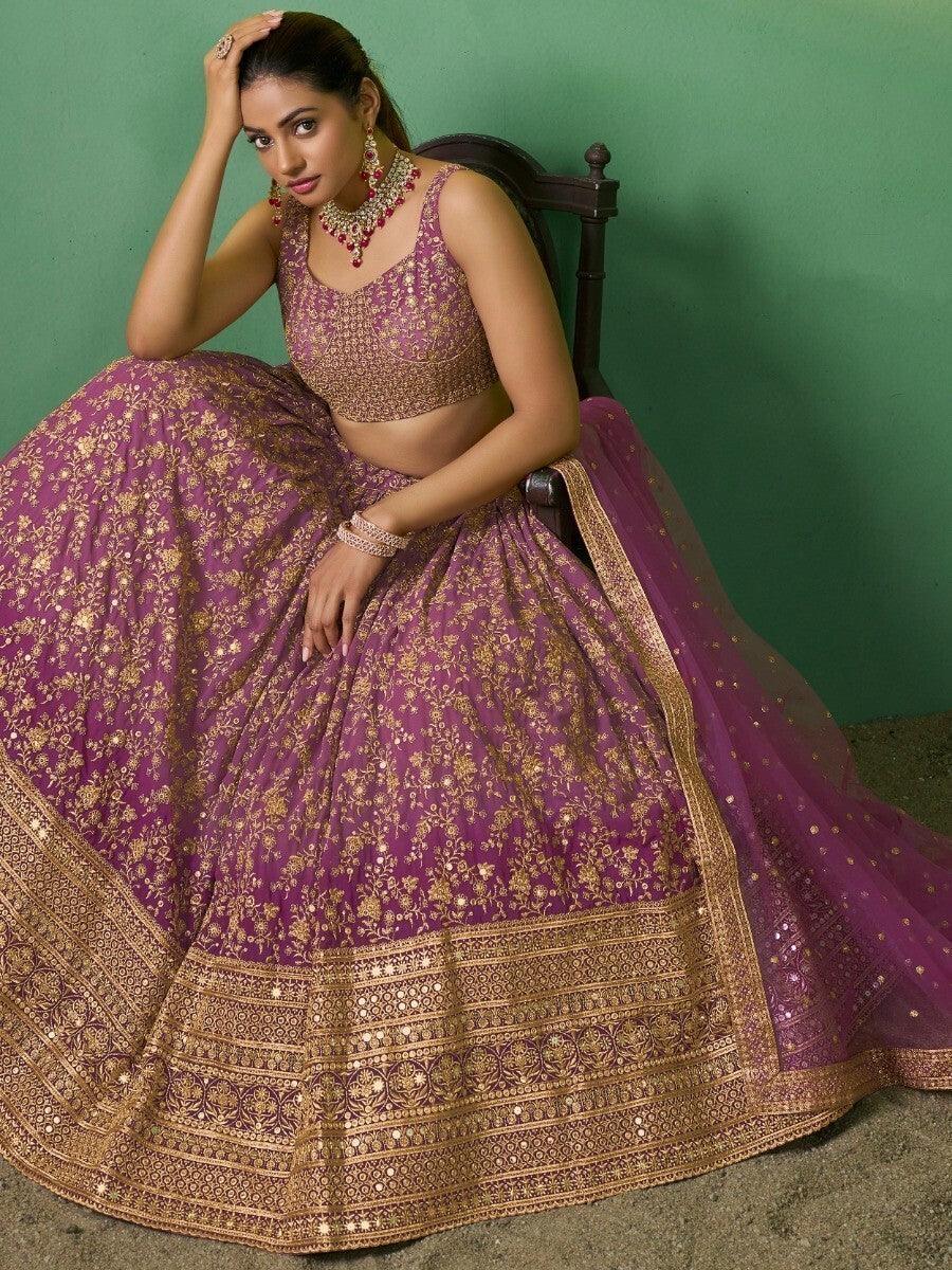 Spectacular Lavender Lehenga Choli with Dupatta | Bridesmaid's Dream Outfit