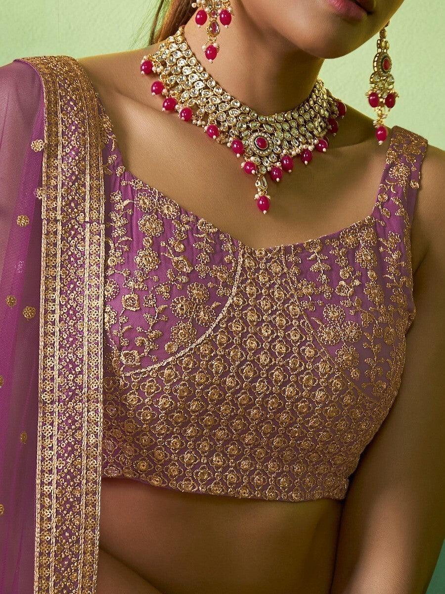 Spectacular Lavender Lehenga Choli with Dupatta | Bridesmaid's Dream Outfit