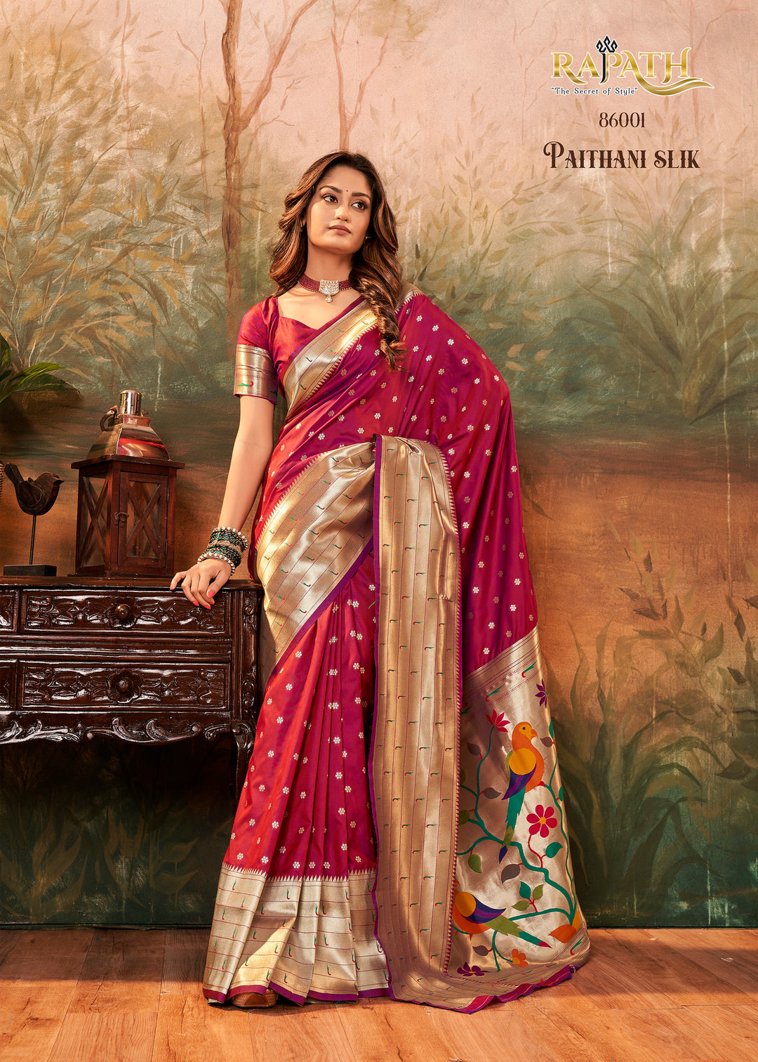 Pure Paithani Silk Saree with Traditional Zari Motifs | Perfect for Weddings