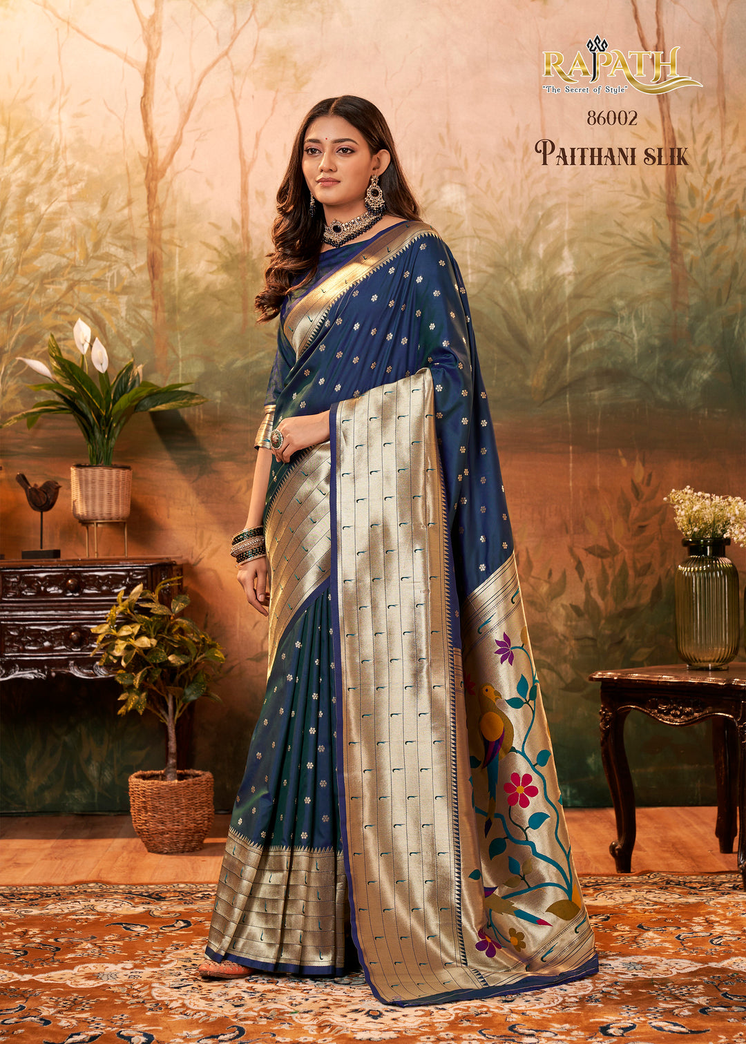 Pure Paithani Silk Saree with Traditional Zari Motifs | Perfect for Weddings