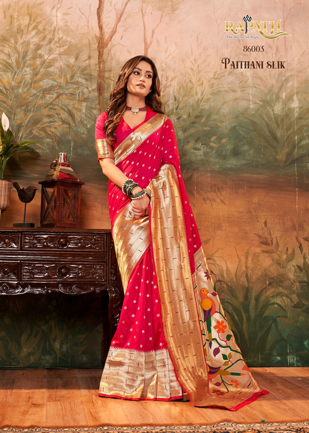 Pure Paithani Silk Saree with Traditional Zari Motifs | Perfect for Weddings