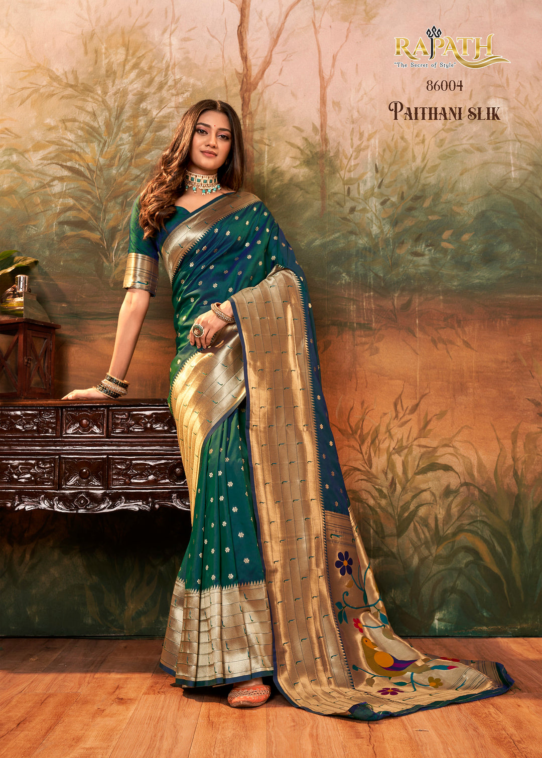 Pure Paithani Silk Saree with Traditional Zari Motifs | Perfect for Weddings