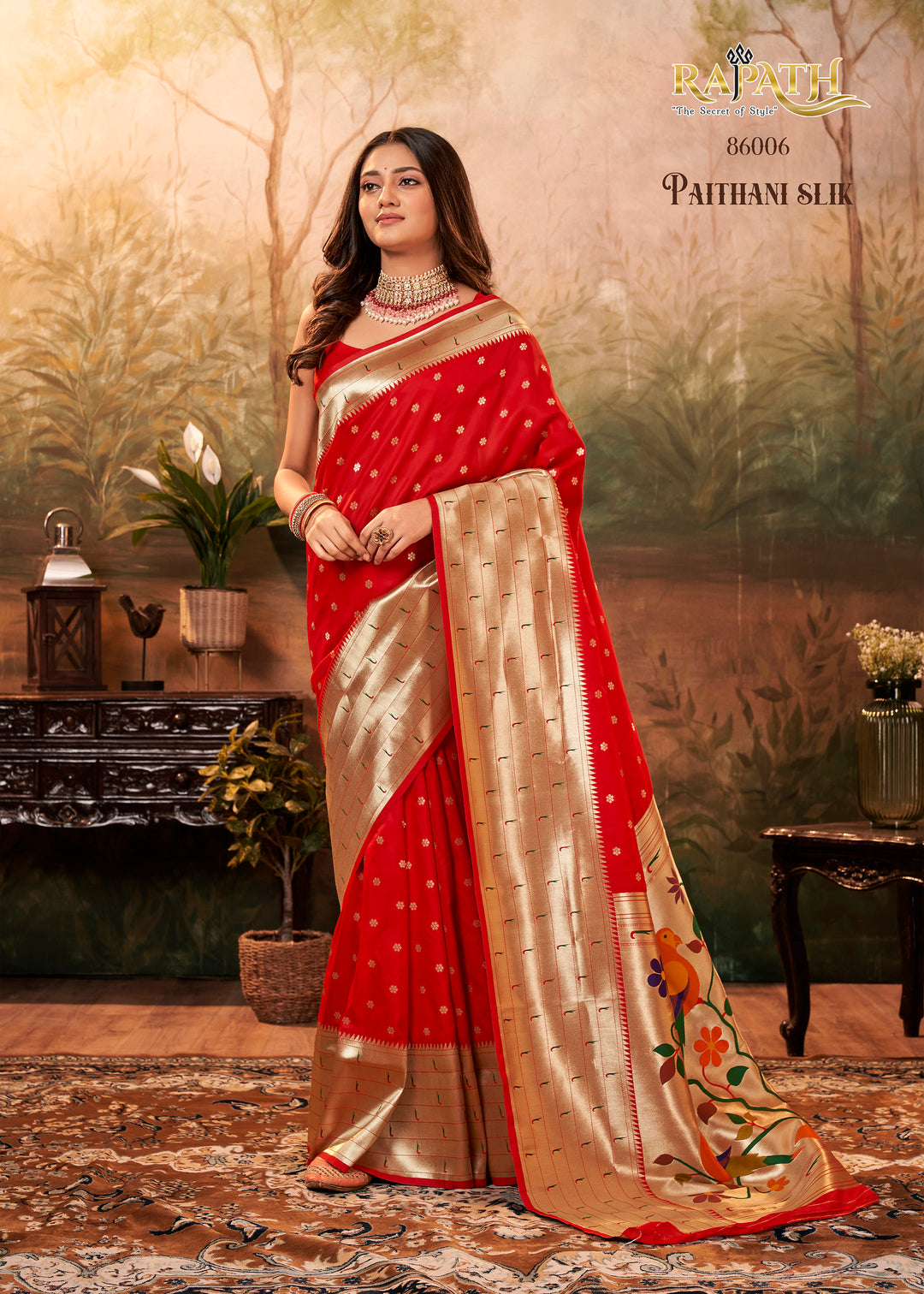 Pure Paithani Silk Saree with Traditional Zari Motifs | Perfect for Weddings