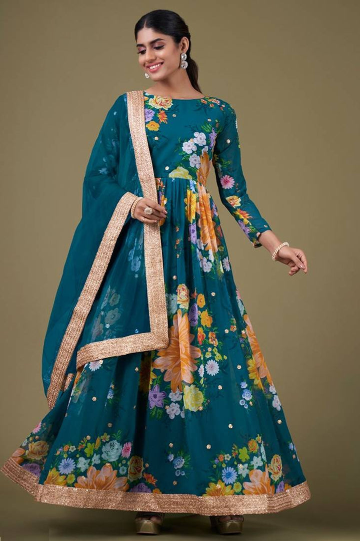 Elegant Designer Anarkali | Soft Net Dupatta with Embroidery Work