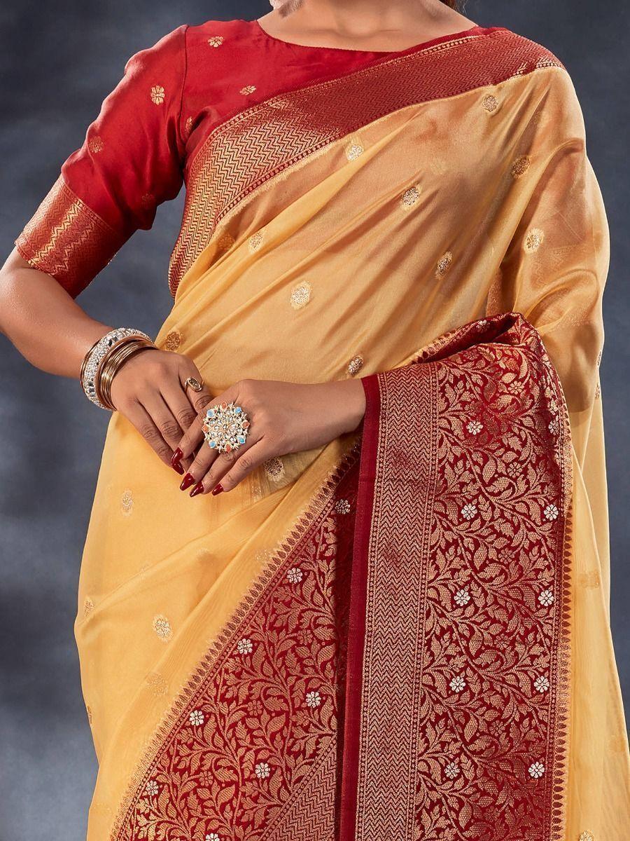 Vibrant color luxurious fabric exclusive attire crafted for elegance and style.