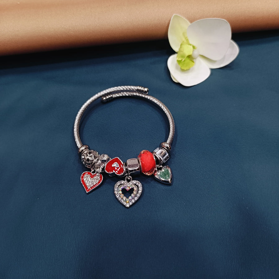 Stylish Pandora bracelet featuring a variety of charms, perfect for showcasing your individuality.