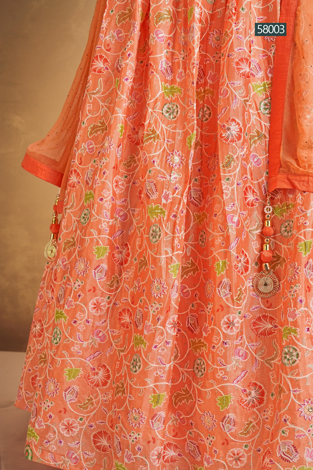 Digital Print Chinon Lehenga | Elegant Festive Wear with Georgette Dupatta