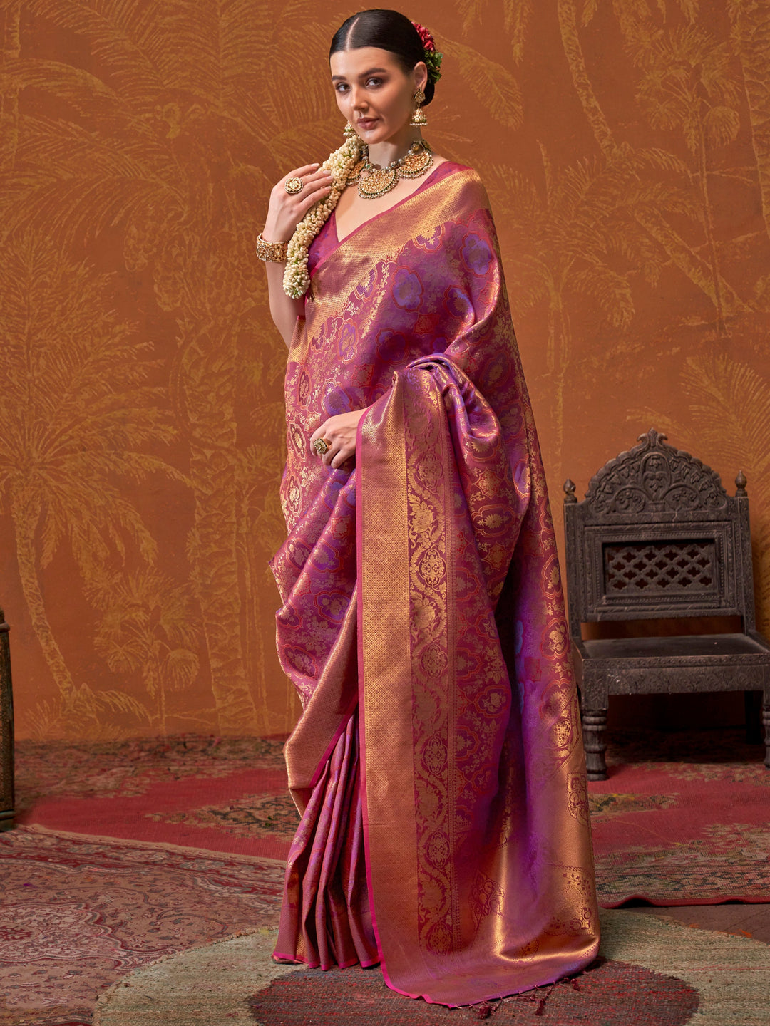 Vibrant color luxurious fabric exclusive attire crafted for elegance and style.