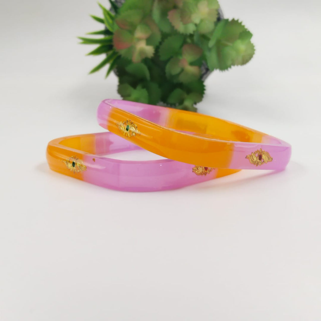 Stylish plastic bangles that can be worn individually or stacked.